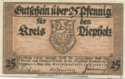Diepholz - Kreis - 1.9.1920 - 25 Pfennig