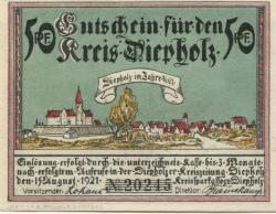 Diepholz - Kreis - 15.8.1921 - 50 Pfennig