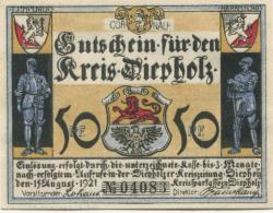 Diepholz - Kreis - 15.8.1921 - 50 Pfennig