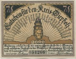 Diepholz - Kreis - 15.9.1921 - 75 Pfennig