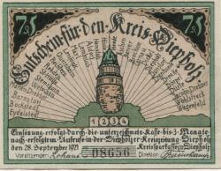 Diepholz - Kreis - 28.9.1921 - 75 Pfennig