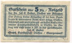 Diessen - Huber, Josef C., Graphische Kunstanstalt Diessen, Georgenwerk - -- 5 Pfennig