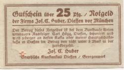 Diessen - Huber, Josef C., Graphische Kunstanstalt Diessen, Georgenwerk - -- 25 Pfennig