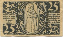Diez - Stadt - November 1919 - 25 Pfennig