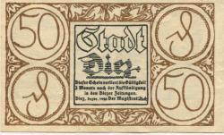 Diez - Stadt - Dezember 1920 - 50 Pfennig