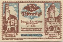 Dillingen - Stadt - 1.5.1920 - 1.9.1921 - 50 Pfennig