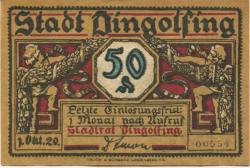 Dingolfing - Stadt - 1.10.1920 - 50 Pfennig