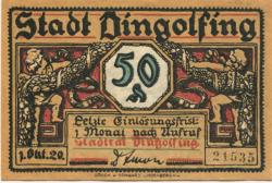 Dingolfing - Stadt - 1.10.1920 - 50 Pfennig