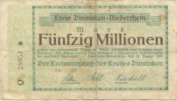 Dinslaken - Kreis - 18.8.1923 - 50 Millionen Mark