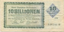 Dinslaken - Kreis - 9.11.1923 - 10 Billionen Mark
