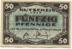 Dippoldiswalde - Amtshauptmannschaft - -- - 50 Pfennig