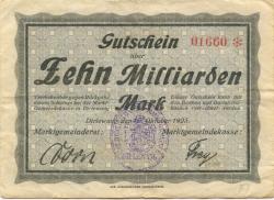 Dirlewang - Marktgemeinde - 10.10.1923 - 10 Milliarden Mark