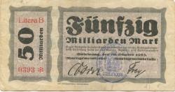 Dirlewang - Marktgemeinde - 10.10.1923 - 50 Milliarden Mark