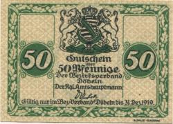 Döbeln - Amtshauptmannschaft - - 31.12.1919 - 50 Pfennig