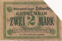 Döberitz (heute: Dallgow-Döberitz) - Gefangenenlager - -- - 2 Mark