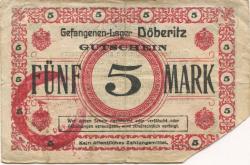 Döberitz (heute: Dallgow-Döberitz) - Gefangenenlager - -- - 5 Mark