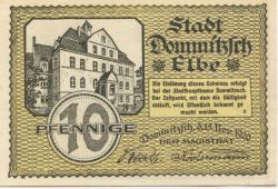 Dommitzsch - Stadt - 15.11.1920 - 10 Pfennig