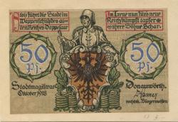 Donauwörth - Stadt - Oktober 1918 - 50 Pfennig
