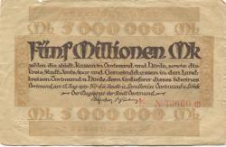 Dortmund und Hörde - Städte und Kreise - 15.8.1923 - 5 Millionen Mark