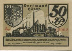 Dortmund und Hörde - Städte und Kreise - 15.5.1919 - 50 Pfennig