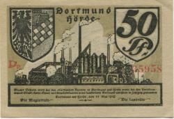 Dortmund und Hörde - Städte und Kreise - 15.5.1919 - 50 Pfennig