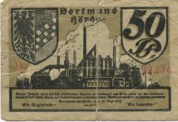 Dortmund und Hörde - Städte und Kreise - 15.5.1919 - 50 Pfennig