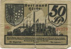 Dortmund und Hörde - Städte und Kreise - 15.5.1919 - 50 Pfennig