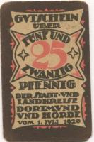 Dortmund und Hörde - Städte und Kreise - 1.7.1920 - 25 Pfennig