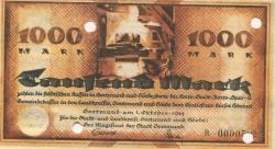 Dortmund und Hörde - Städte und Kreise - 1.10.1922 - 1000 Mark