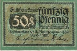 Dresden-Altstadt - Amtshauptmannschaft - - 31.12.1918 - 50 Pfennig 