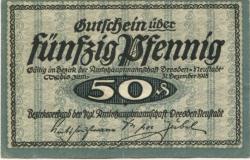 Dresden-Neustadt - Amtshauptmannschaft - - 31.12.1918 - 50 Pfennig 