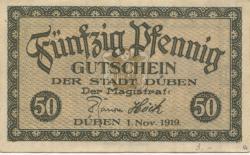Düben - Stadt - 1.11.1919 - 10 Pfennig