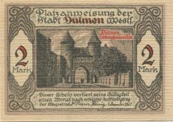 Dülmen - Stadt - 1.12.1921 - 2 Mark