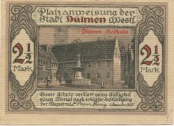 Dülmen - Stadt - 1.12.1921 - 2 1/2 Mark