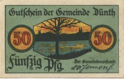 Dünth (heute: DK-Dynt) - 1919 - 50 Pfennig