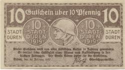 Düren - Stadt - 20.2.1920 - 10 Pfennig