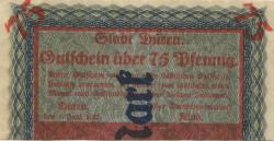 Düren - Stadt - 1.6.1921 - 75 Pfennig 