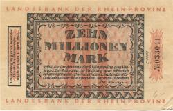 Düsseldorf - Landesbank der Rheinprovinz - 1.9.1923 - 1.4.1924 - 10 Millionen Mark
