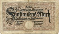 Düsseldorf - Landesbank der Rheinprovinz - 1.2.1923 - 5000 Mark