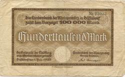 Düsseldorf - Landesbank der Rheinprovinz - 1.7.1923 - 100000 Mark
