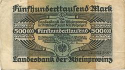Düsseldorf - Landesbank der Rheinprovinz - 1.8.1923 - 500000 Mark