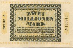 Düsseldorf - Landesbank der Rheinprovinz - 1.9.1923 - 2 Millionen Mark 
