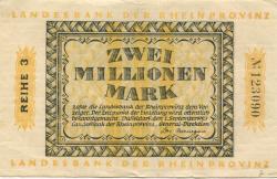 Düsseldorf - Landesbank der Rheinprovinz - 1.9.1923 - 2 Millionen Mark 
