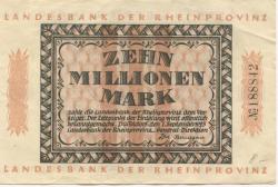 Düsseldorf - Landesbank der Rheinprovinz - 1.9.1923 - 10 Millionen Mark 