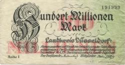 Düsseldorf - Kreis - 14.9.1923 - 100 Millionen Mark 