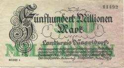 Düsseldorf - Kreis - 14.9.1923 - 500 Millionen Mark