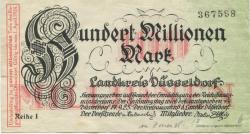 Düsseldorf - Kreis - 14.9.1923 - 1.4.1924 - 100 Millionen Mark