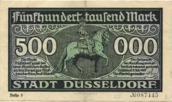 Düsseldorf - Stadt - 15.7.1923 - 500000 Mark