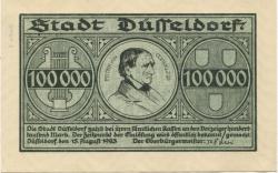 Düsseldorf - Stadt - 15.8.1923 - 100000 Mark