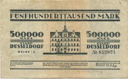 Düsseldorf - Stadt - 15.8.1923 - 500000 Mark